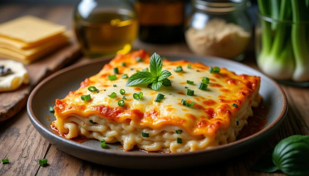 Lasagnes au poulet et poireaux : la recette savoureuse