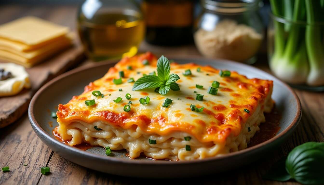 Lasagnes au poulet et poireaux : la recette savoureuse