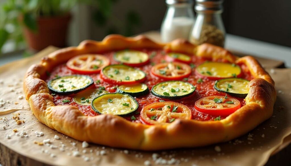 Recette facile de tarte tomates et courgettes