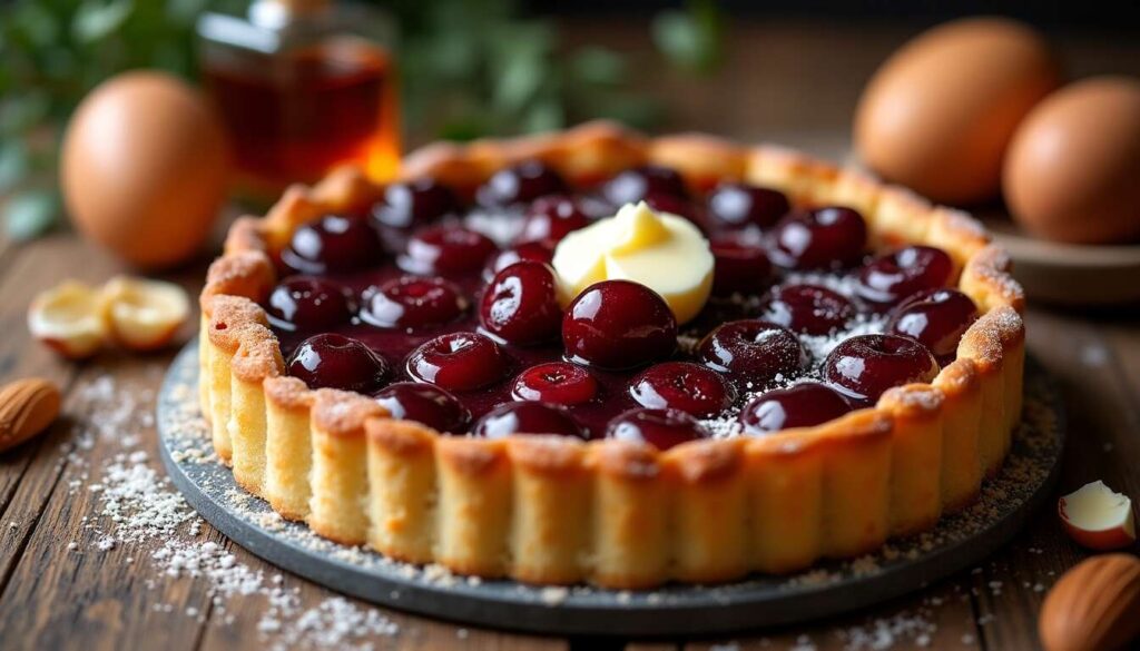 Recette de tarte aux cerises et amandes : un délice fruité