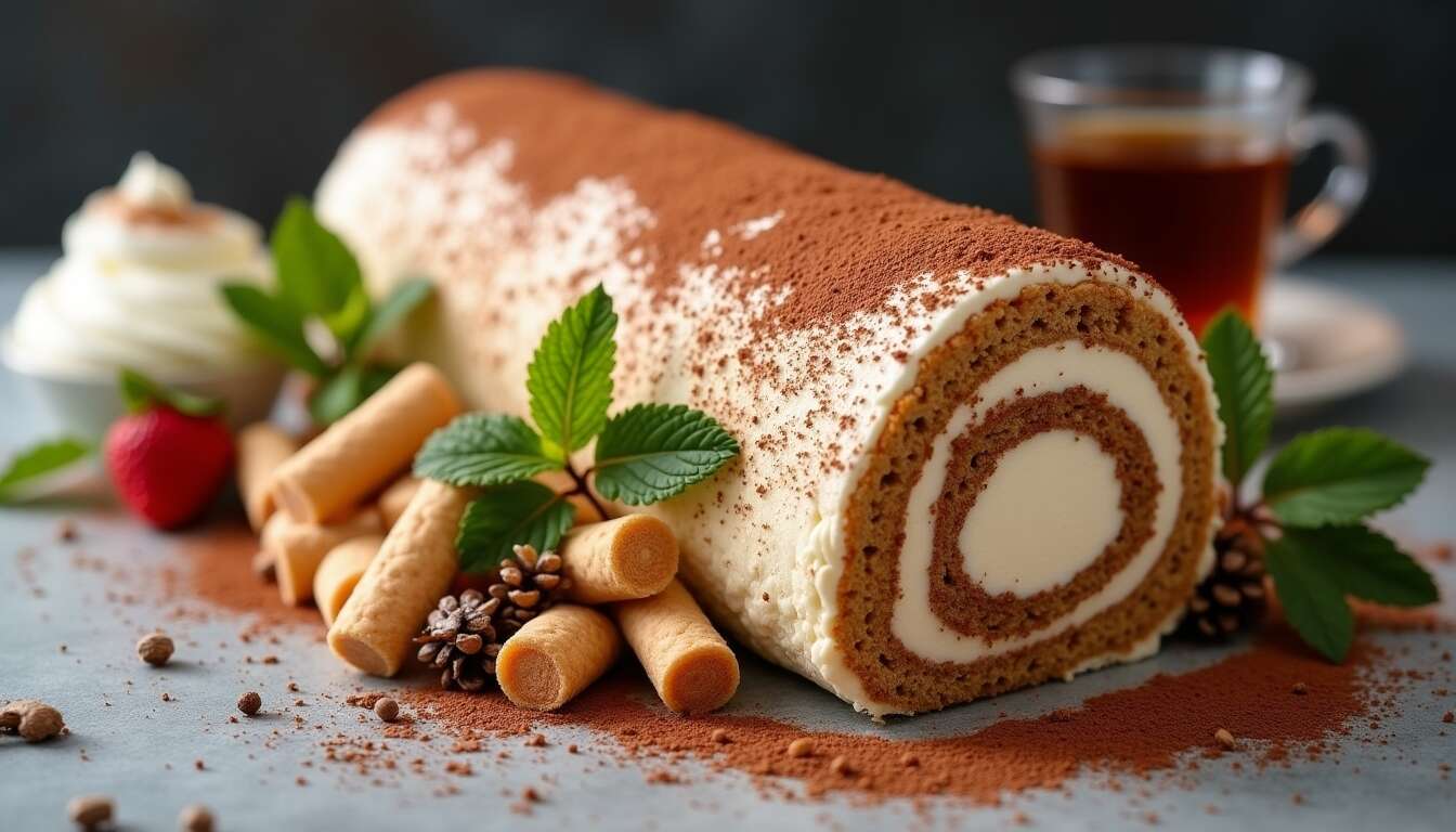Bûche Tiramisu : recette gourmande et facile