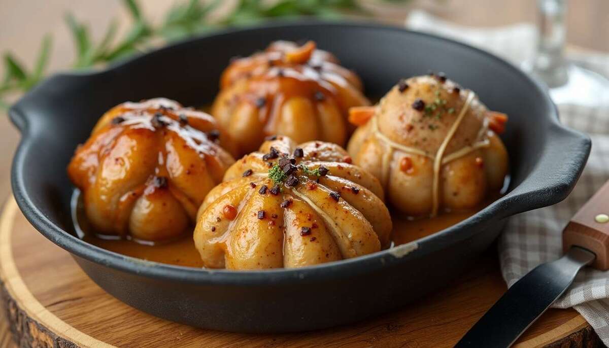 Paupiettes de lapin à la moutarde : recette savoureuse et facile