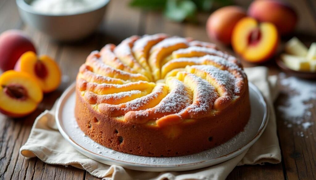 Gâteau moelleux aux pêches : une recette gourmande