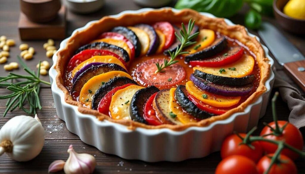 Tarte à la ratatouille : recette facile et savoureuse