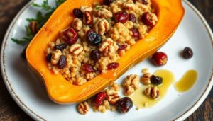 Butternut farcie au quinoa : une recette végétarienne savoureuse