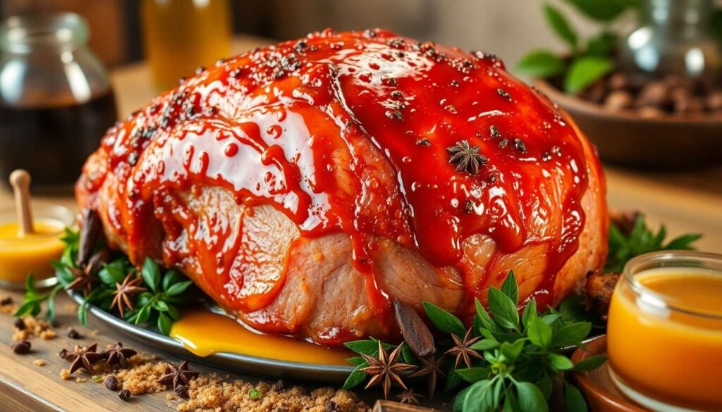 Jambon rôti caramélisé : la recette savoureuse au four