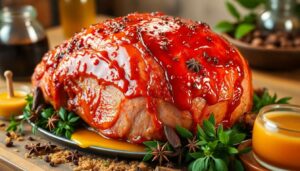 Jambon rôti caramélisé : la recette savoureuse au four