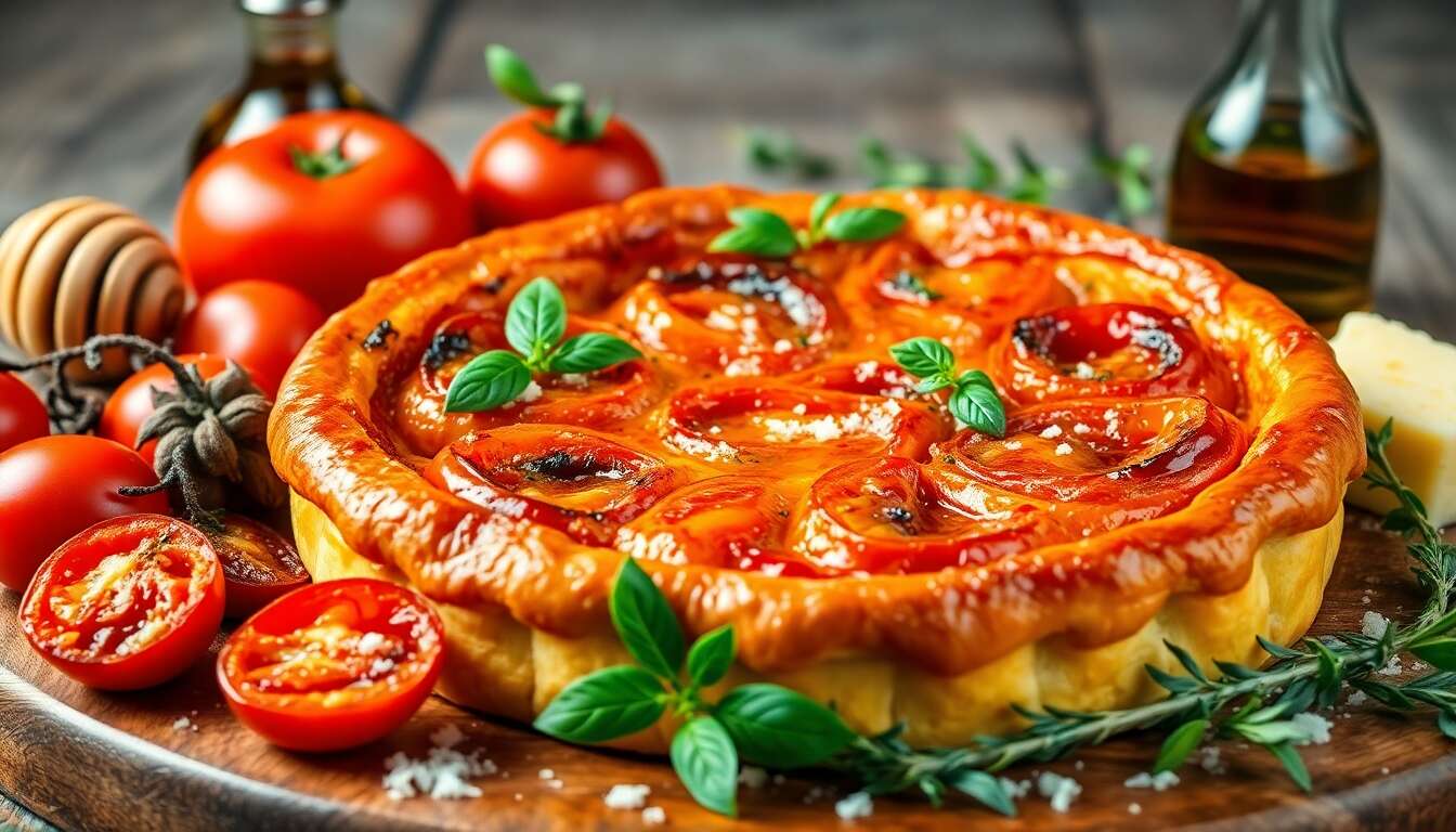 Recette Tatin de Tomates au Miel et Vinaigre Balsamique