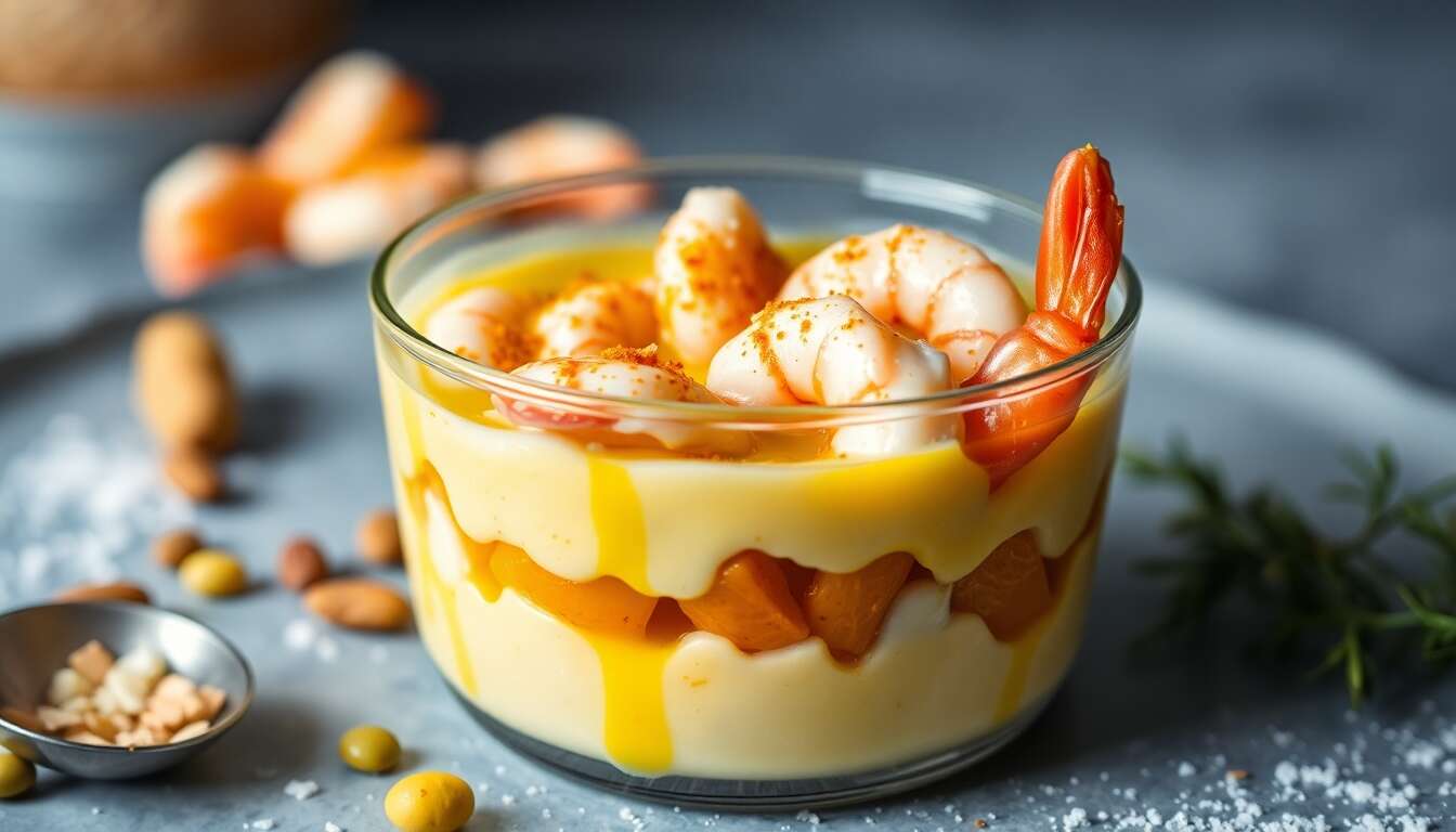 Verrines potimarron-crevettes : recette gourmande