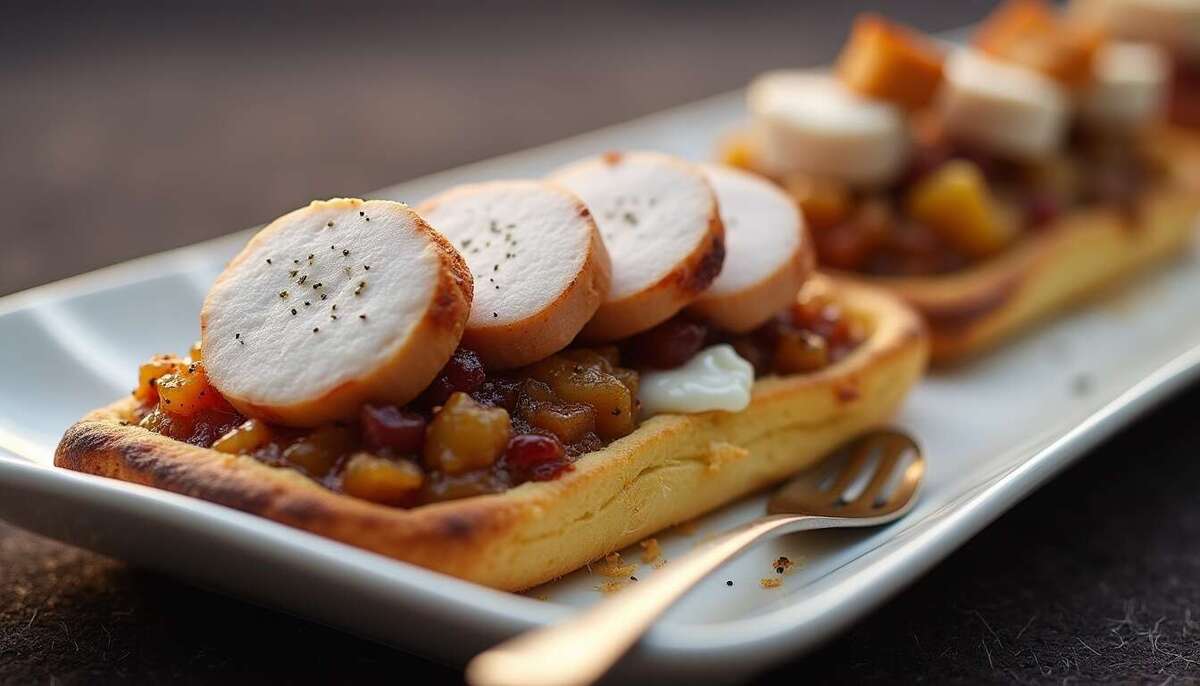 Feuilleté au boudin blanc et chutney de figue : recette gourmande