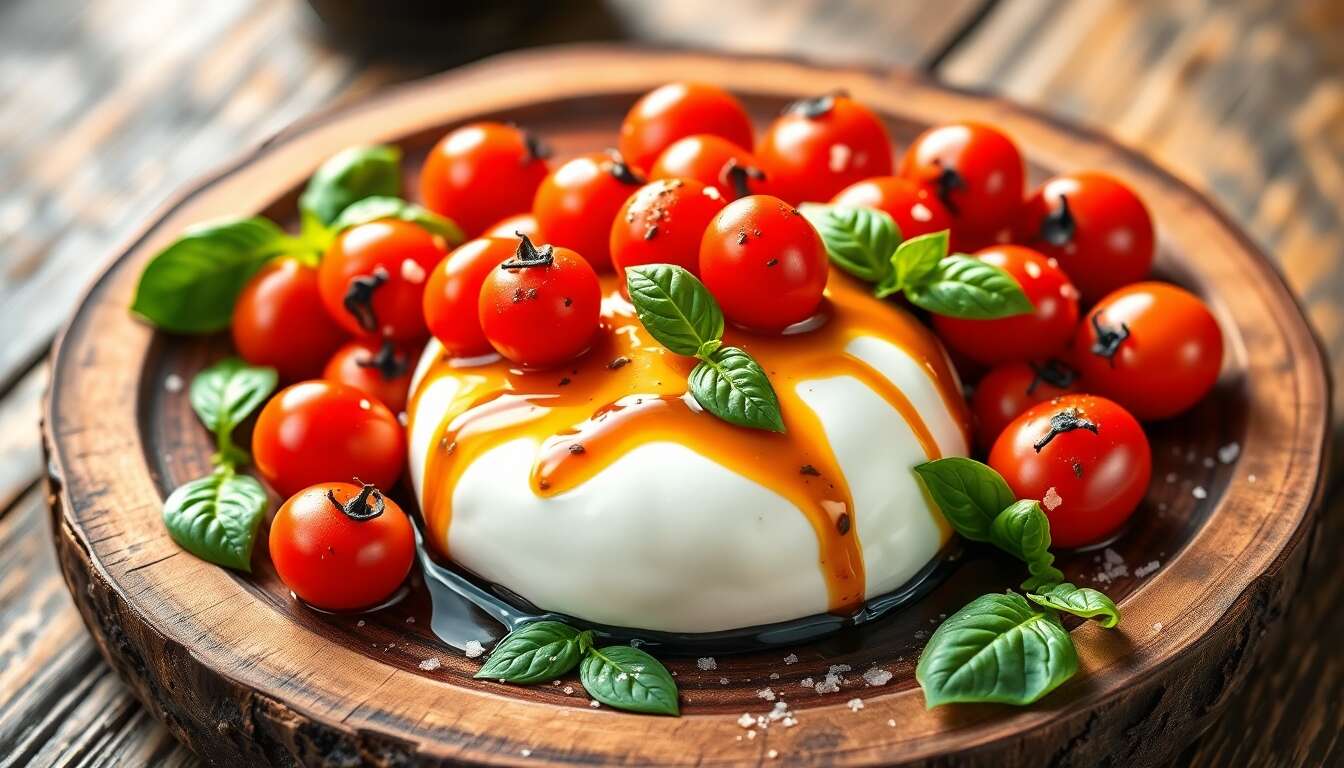 Burrata et tomates cerises : recette gourmande et fraîche