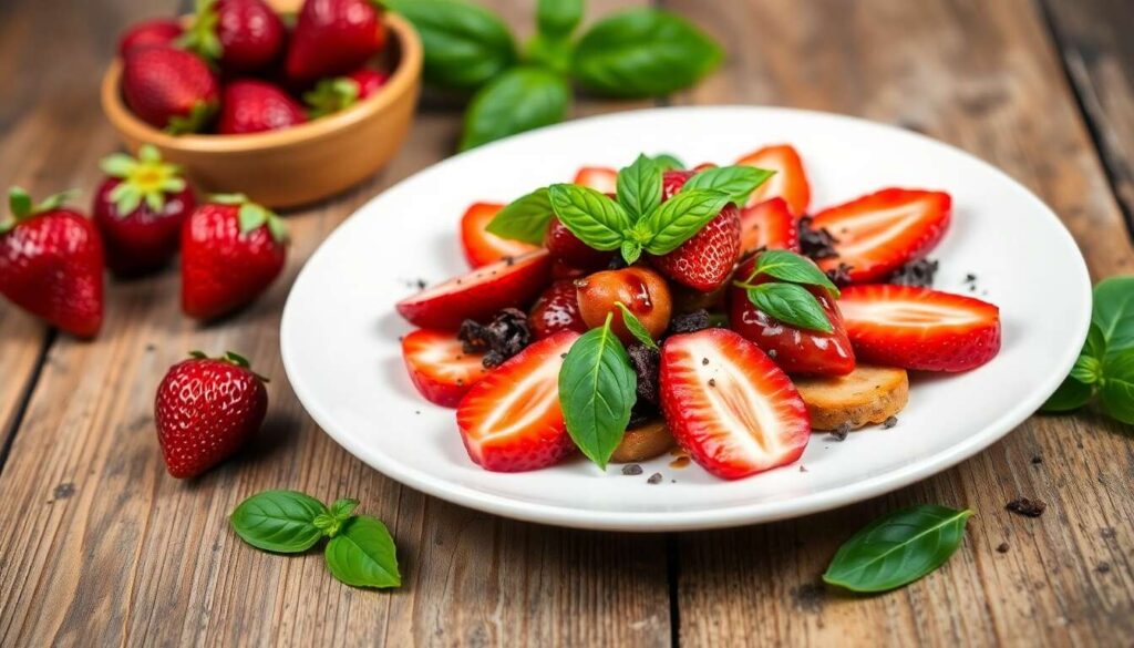 Salade de fraises au basilic : recette gourmande et rafraîchissante