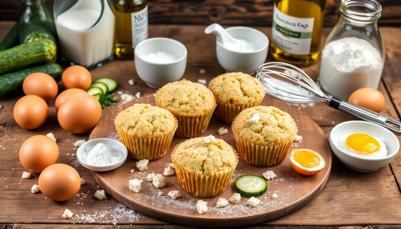 Muffins courgettes-chèvre : une recette savoureuse et facile