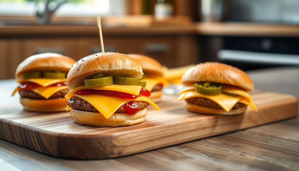 Mini-burgers au fromage : recette gourmande