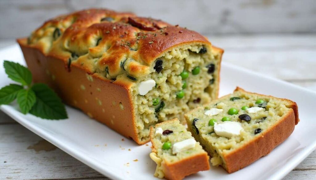 Cake aux courgettes, feta et olives noires : recette gourmande