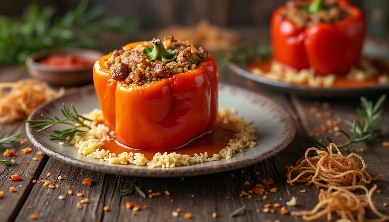 Recette de Poivrons Farcis Savoureux