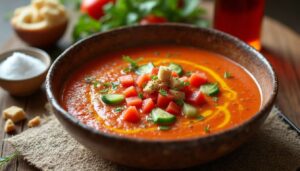 Gaspacho andalou authentique : la recette originale pour une explosion de fraîcheur