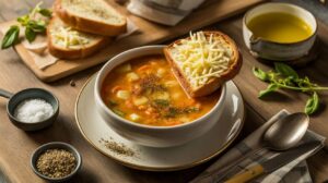 Soupe aux Légumes de Printemps et Tartine au Fromage : recette Savoureuse