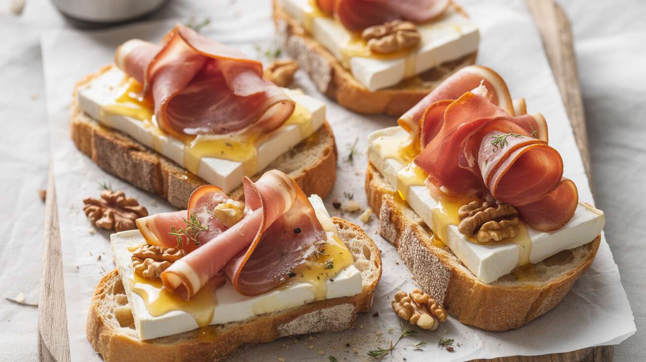 Tartine aux saveurs de Bayonne et fromage de brebis : recette gourmande