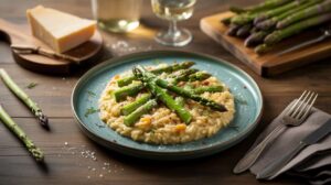 Risotto aux asperges vertes et Parmesan : recette gourmande