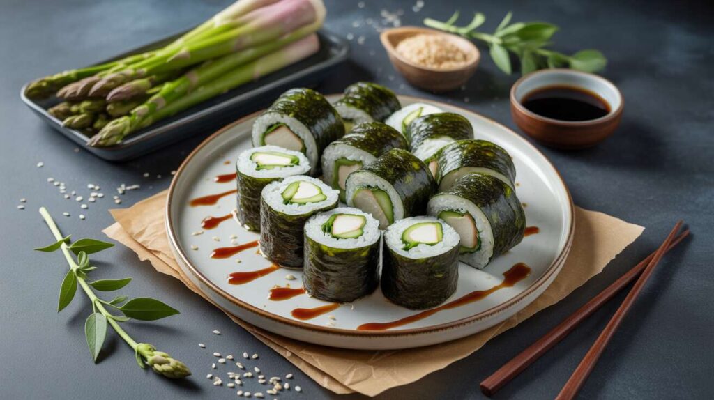 Makis au fromage frais et asperges vertes : recette gourmande