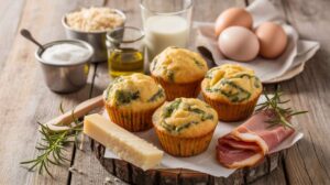 Muffins salés légers : asperge et jambon
