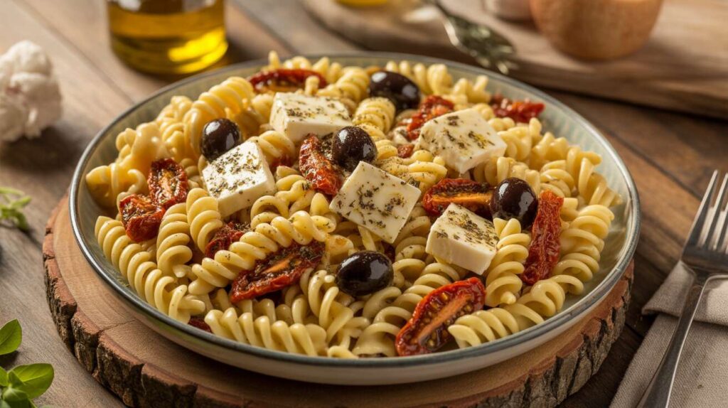 Salade de pâtes aux légumes de saison et fromage frais : recette savoureuse