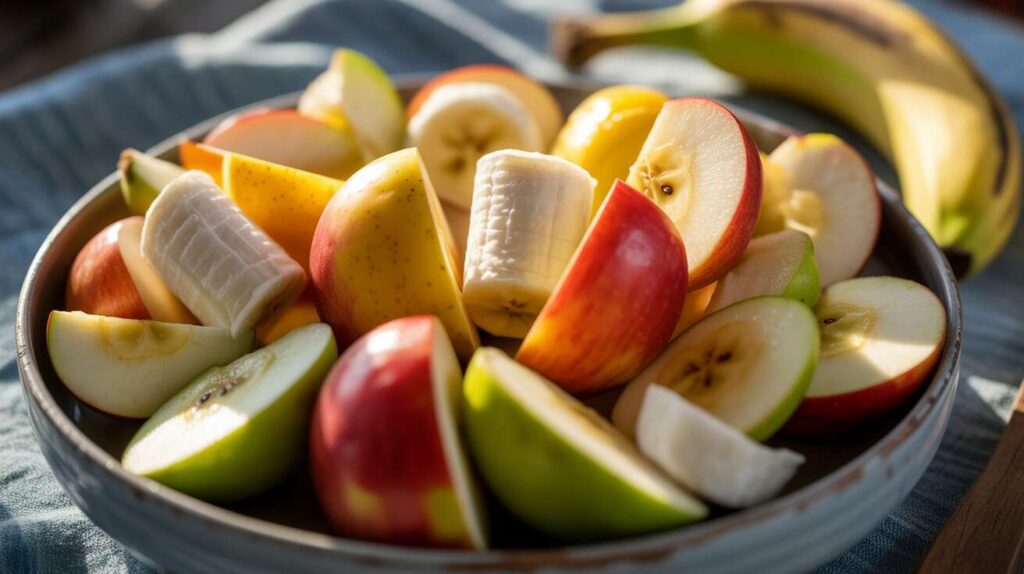 Éviter que les fruits coupés noircissent (pommes, bananes) : la solution simple et efficace pour vos salades