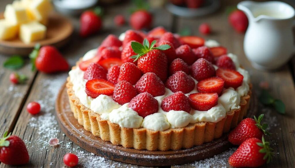 Tarte légère aux fraises et chantilly : la recette idéale !