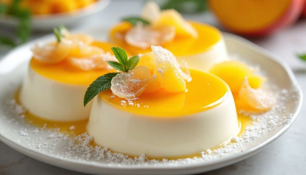 Panna Cotta Légère au Coulis de Mangue : recette Gourmande et Facile