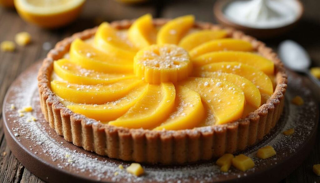 Tarte légère à la mangue et au citron : recette facile et savoureuse