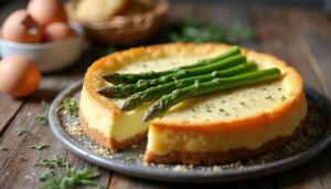 Cheesecake aux asperges et fromage frais : recette gourmande