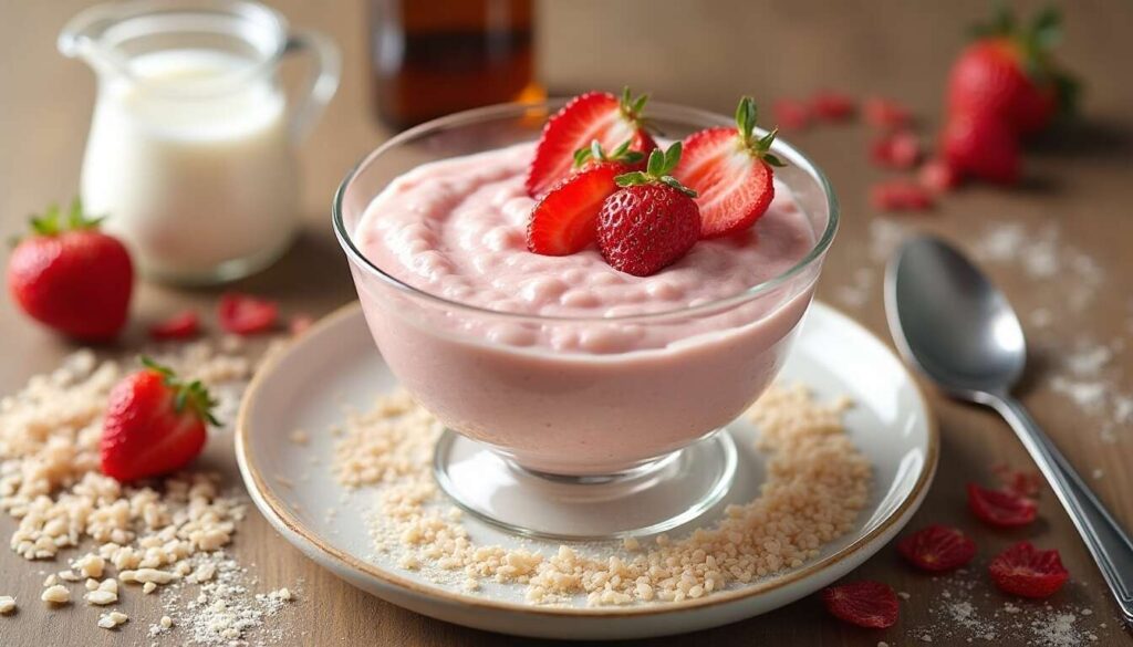 Riz au lait léger aux fraises : recette gourmande et facile