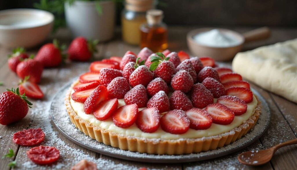 Recette de tarte aux fraises et mascarpone