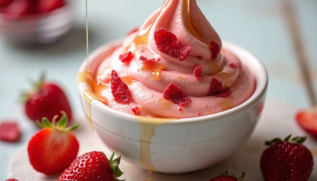 Frozen yogurt léger à la fraise : recette facile et healthy