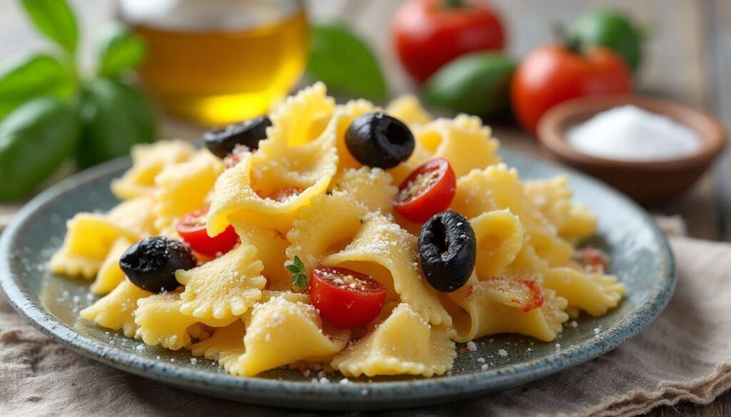 Salade de farfalle au fromage frais : recette gourmande