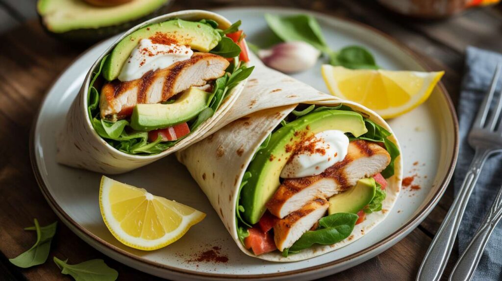 Wraps au poulet grillé et avocat : la recette saine et rapide à emporter partout, du bureau au pique-nique