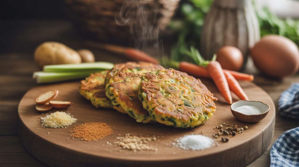 Galettes de légumes râpés croustillantes : une façon originale et rapide de faire manger des légumes aux enfants