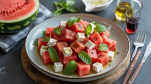 Salade fraîcheur pastèque-feta-menthe : l'idée originale et ultra rapide qui va pimper vos déjeuners d'été