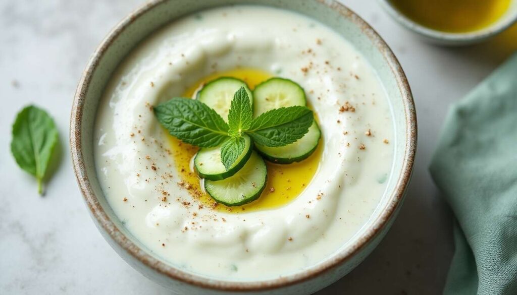 Soupe froide de concombre à la menthe et yaourt grec : l&rsquo;alliée fraîcheur express pour les chaudes journées