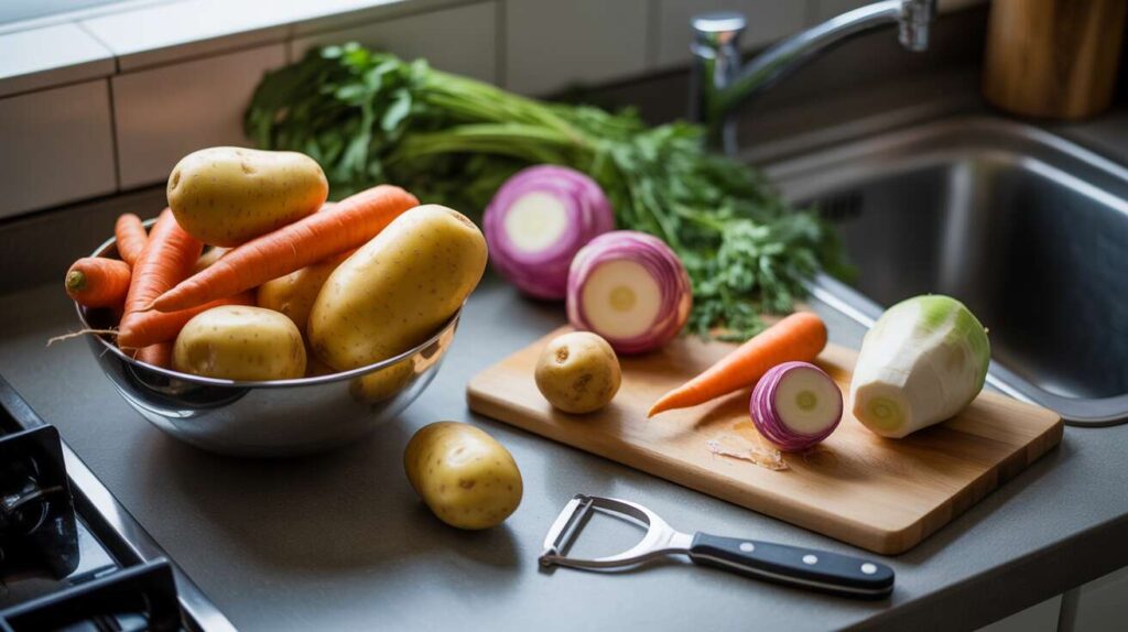 L'astuce pour éviter que les pommes de terre, carottes ou navets ne noircissent une fois épluchés