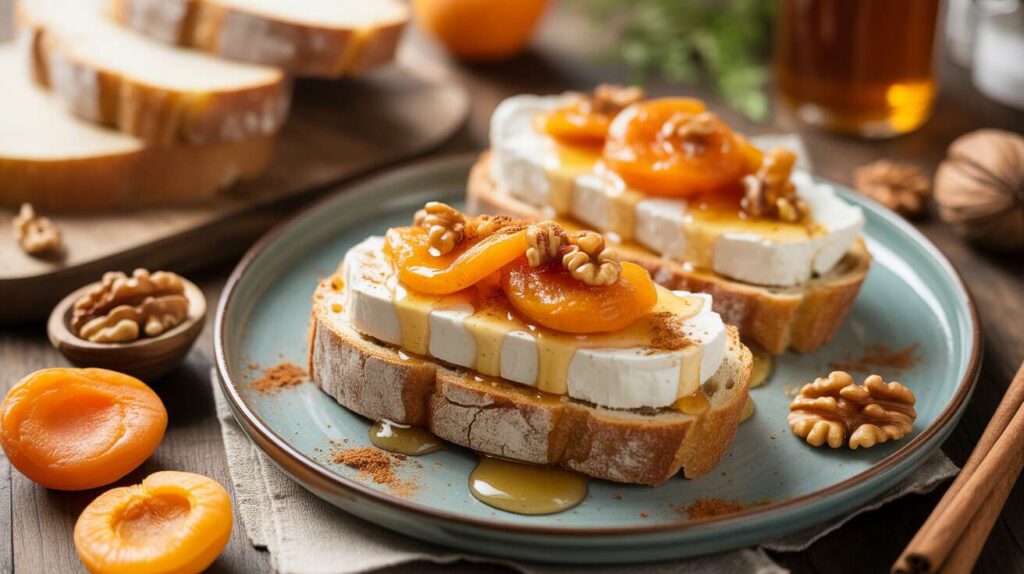 Tartines Abricots, miel et Fromage Frais : recette Gourmande