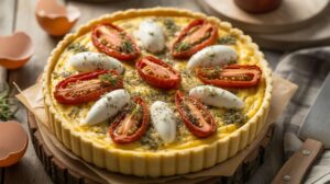 Quiche d'Été Légère aux Tomates et Moutarde