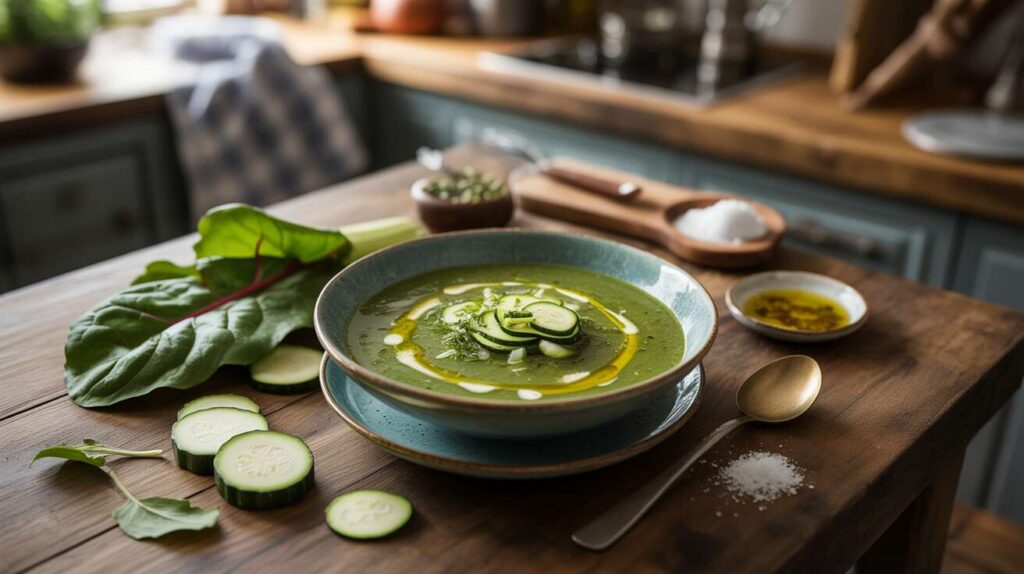 Soupe légère de blettes et courgettes : recette facile et saine