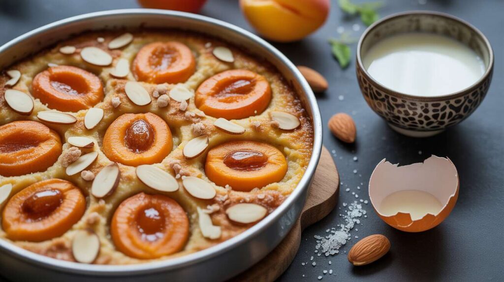 Gratin léger d'abricots aux amandes