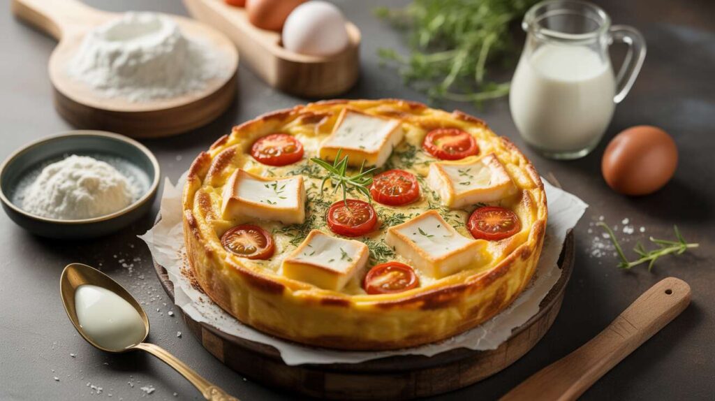 Clafoutis salé aux tomates cerise et au camembert : une recette gourmande