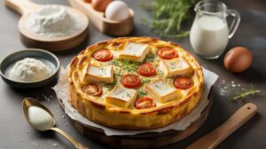 Clafoutis salé aux tomates cerise et au camembert : une recette gourmande
