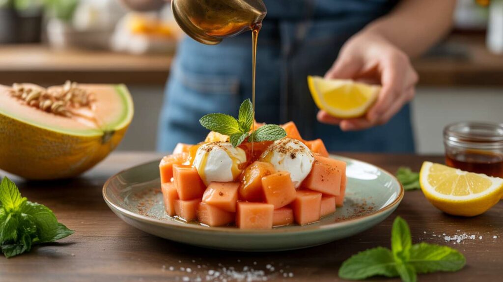 Tartare de melon à la menthe et fromage frais : recette facile et rafraîchissante