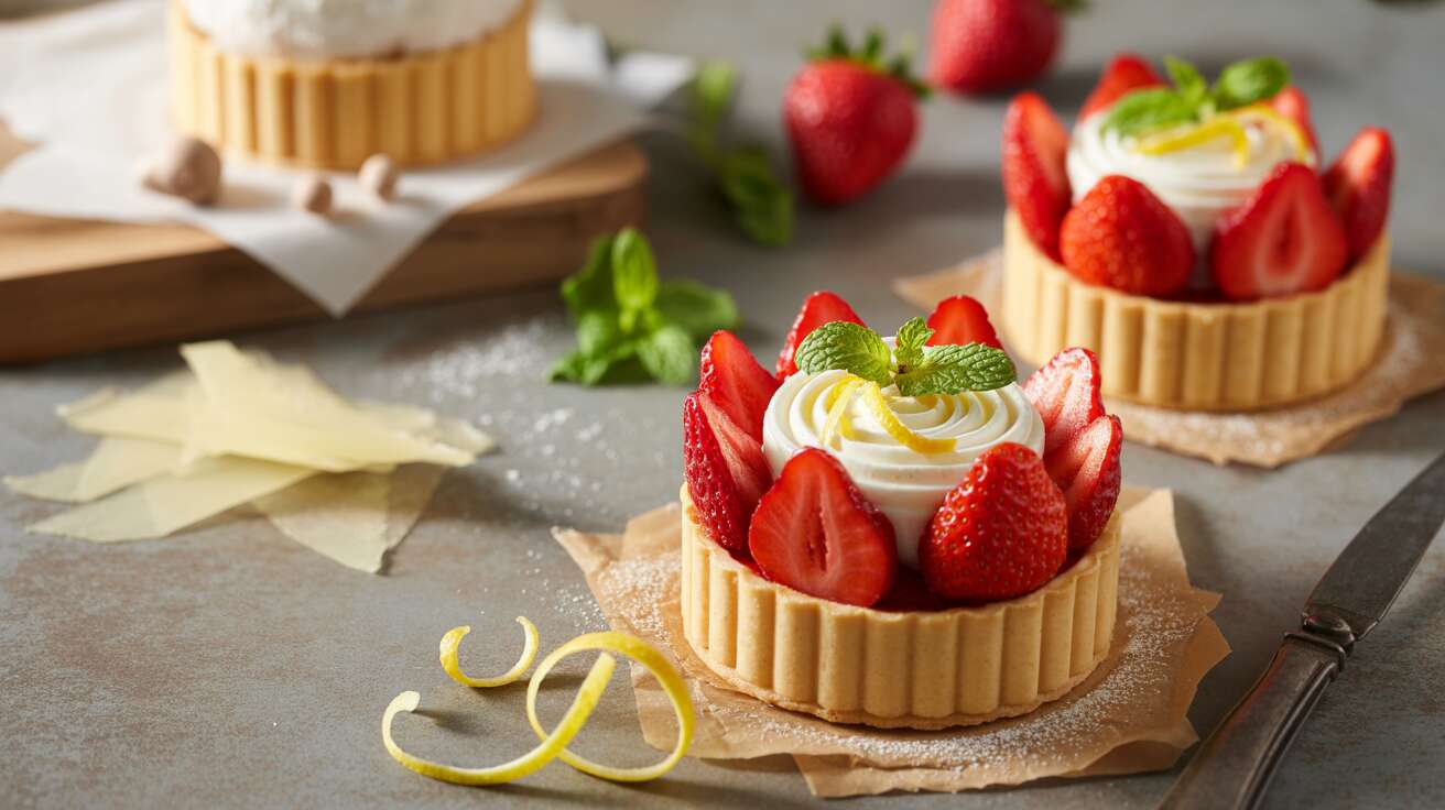 Tartelettes à la Fraise et Fromage Frais : recette Gourmande