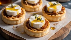 Tartelettes au confit d'oignon et fromage : recette gourmande